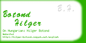 botond hilger business card